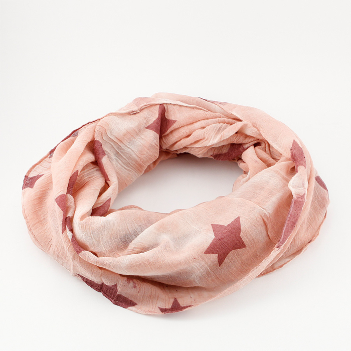 Loopschal Rosa Sterne