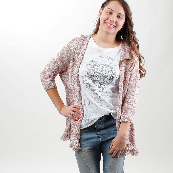 Strickjacke rose